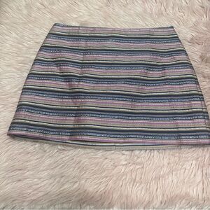Trina Turk Striped Mini Skirt in Pink, Blue & Yellow